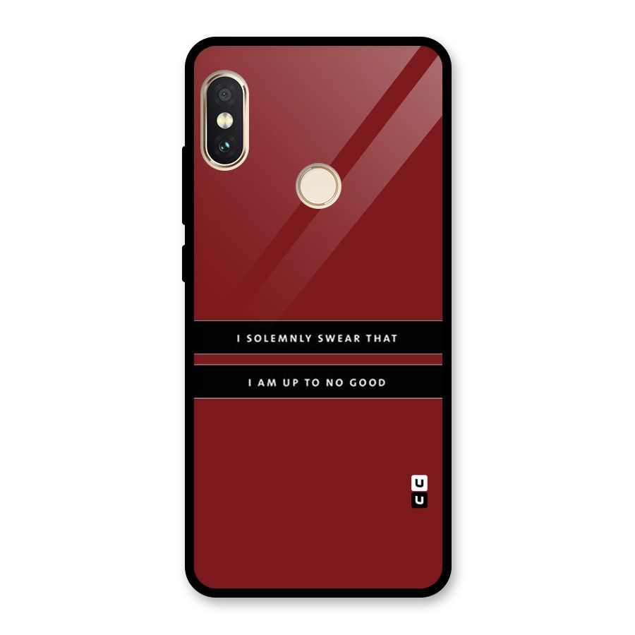 No Good Swear Glass Back Case for Redmi Note 5 Pro