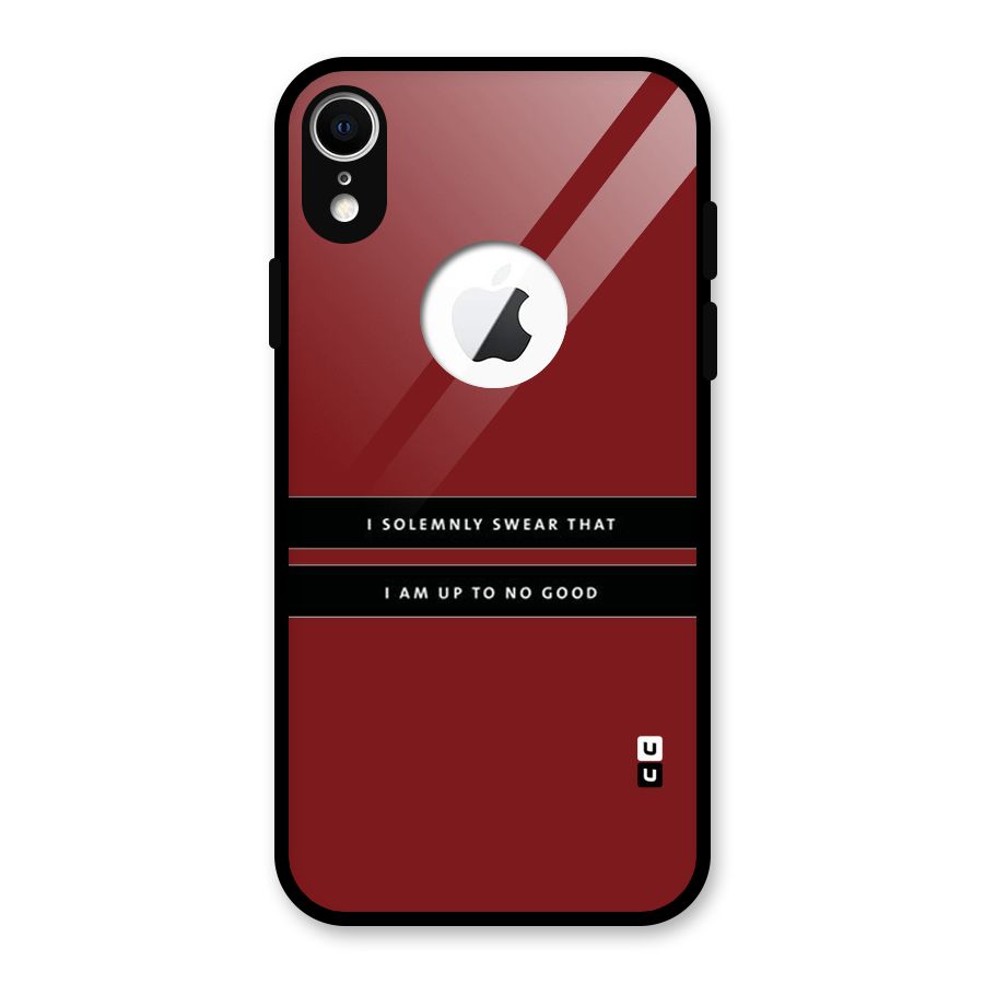No Good Swear Glass Back Case for iPhone XR Logo Cut
