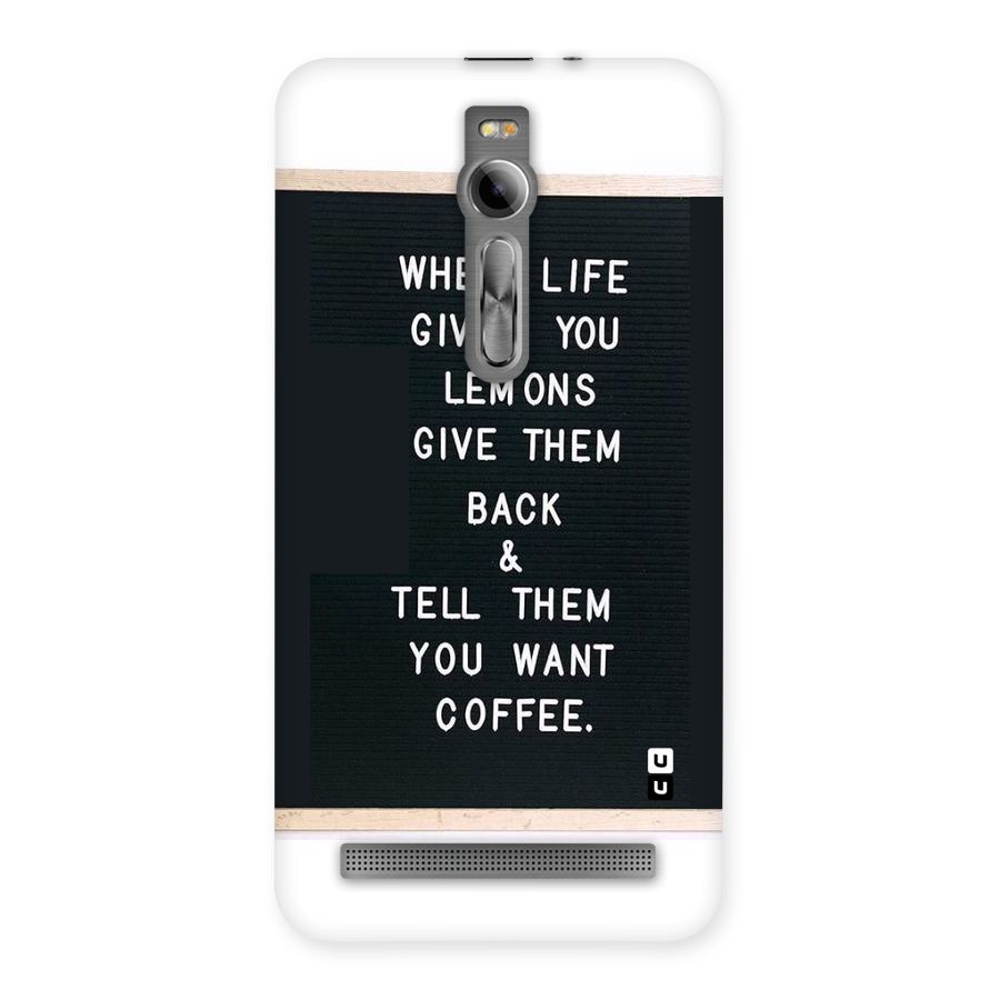 No Lemon Only Coffee Back Case for Asus Zenfone 2