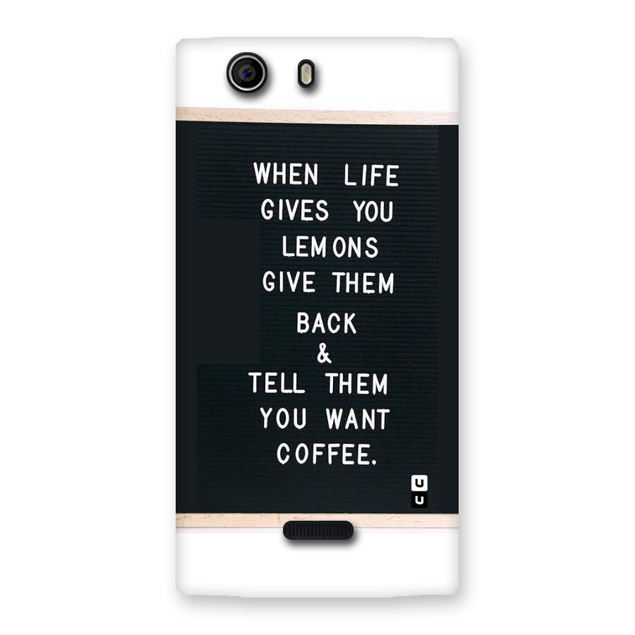 No Lemon Only Coffee Back Case for Canvas Nitro 2 E311