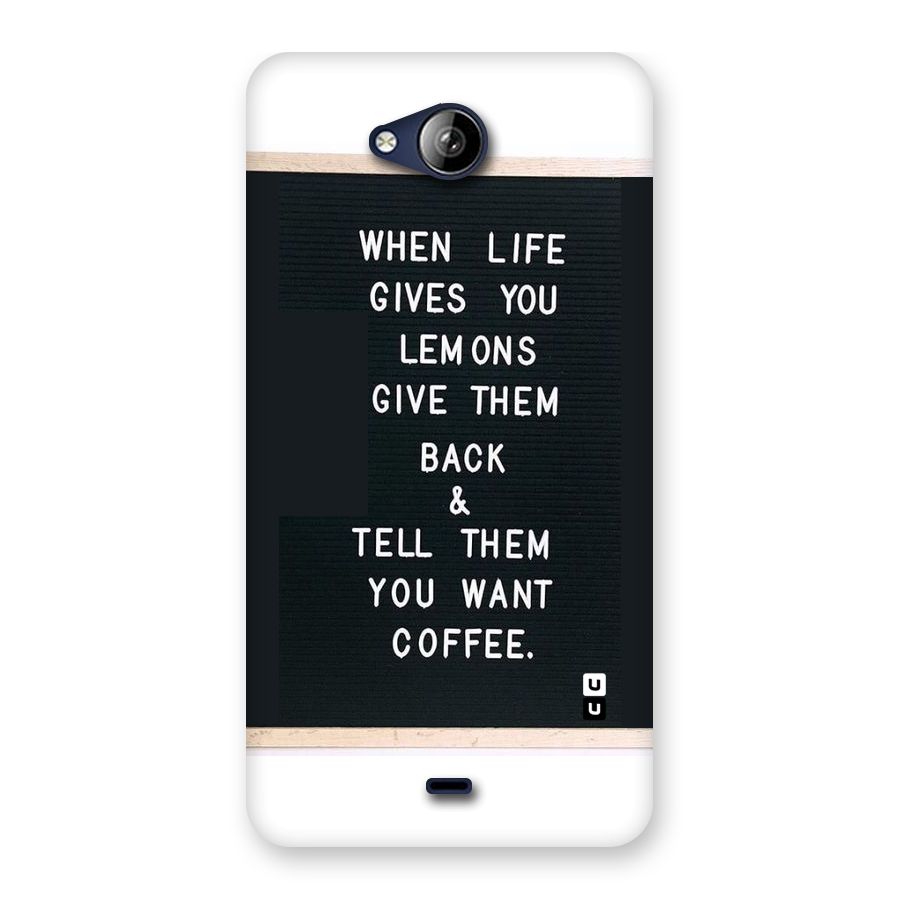 No Lemon Only Coffee Back Case for Canvas Play Q355