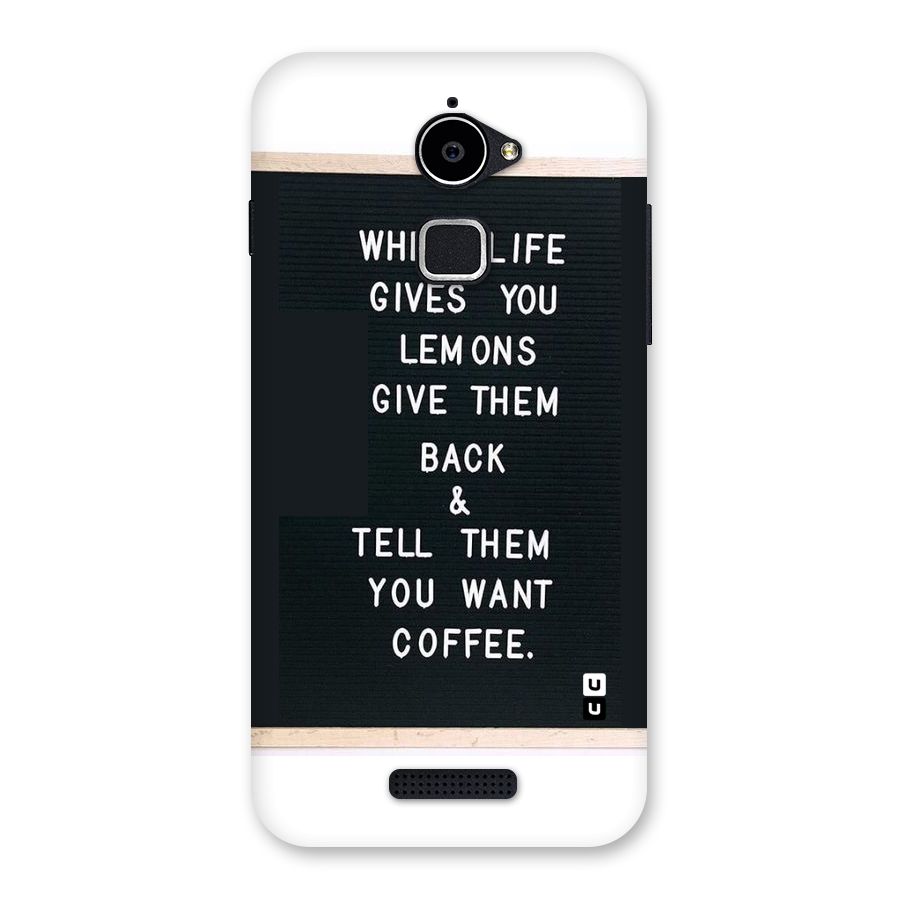 No Lemon Only Coffee Back Case for Coolpad Note 3 Lite