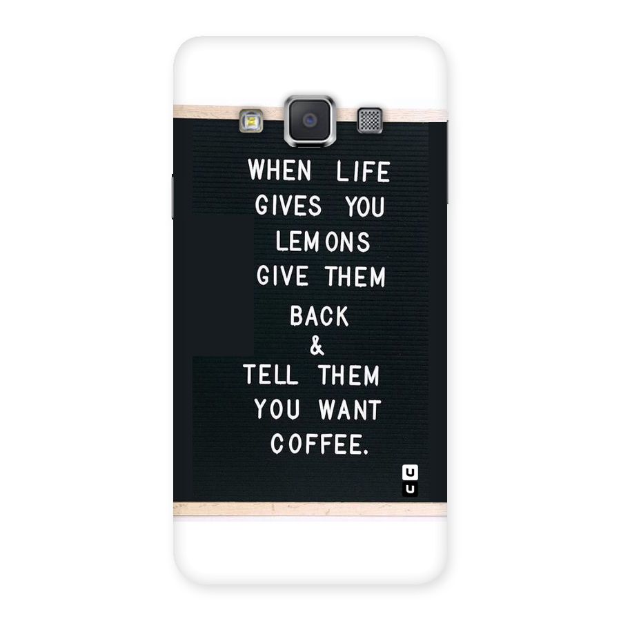 No Lemon Only Coffee Back Case for Galaxy A3
