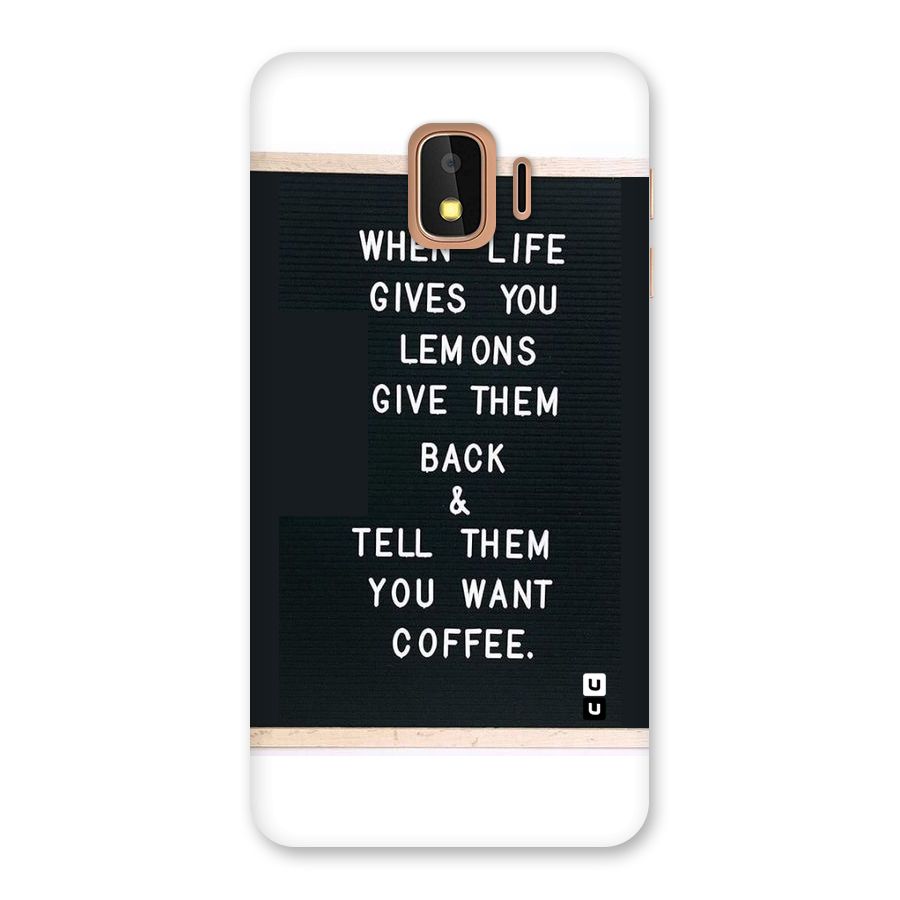 No Lemon Only Coffee Back Case for Galaxy J2 Core