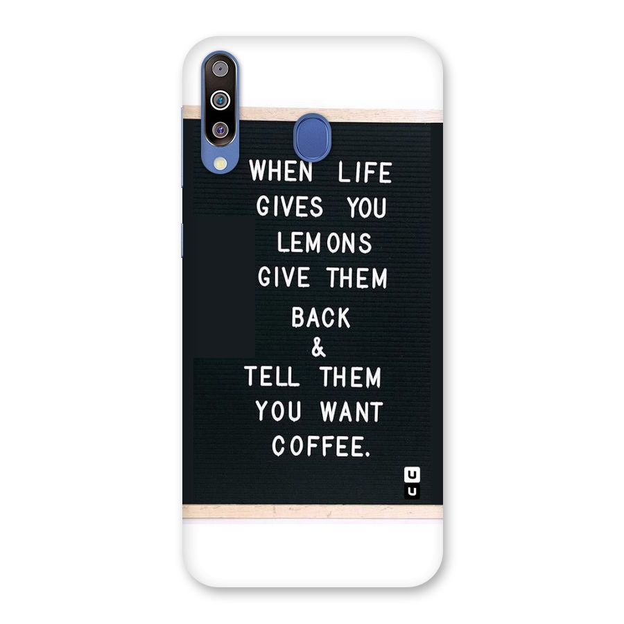 No Lemon Only Coffee Back Case for Galaxy M30