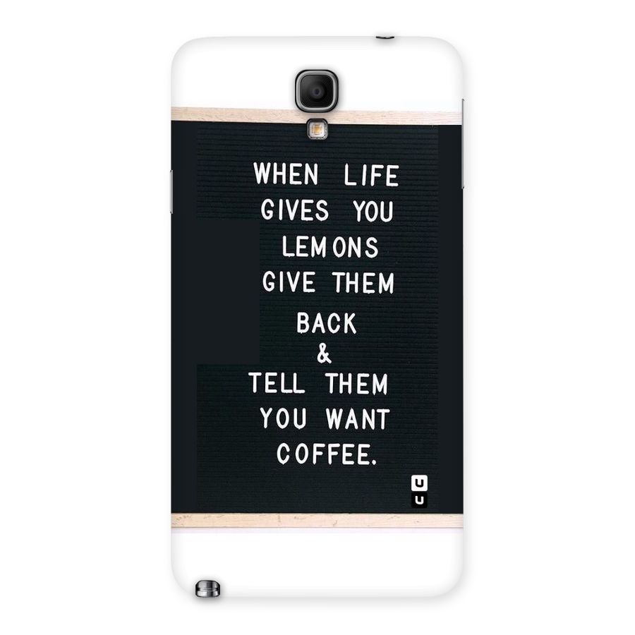 No Lemon Only Coffee Back Case for Galaxy Note 3 Neo