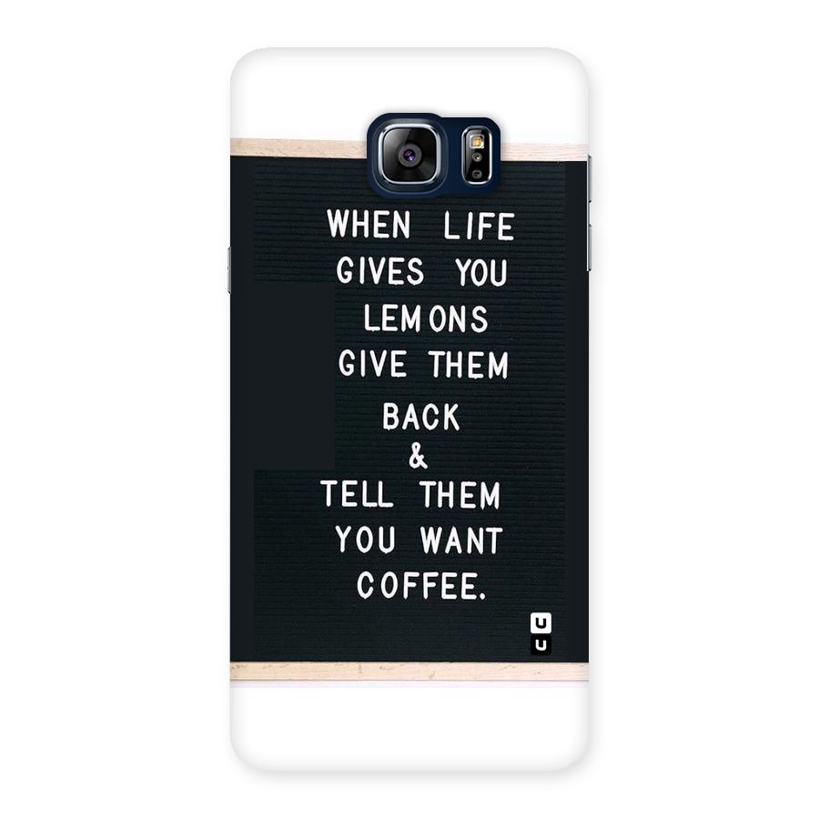 No Lemon Only Coffee Back Case for Galaxy Note 5