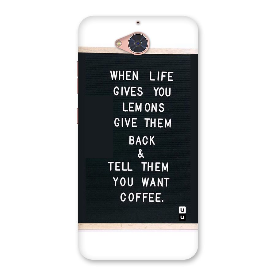 No Lemon Only Coffee Back Case for Gionee S6 Pro