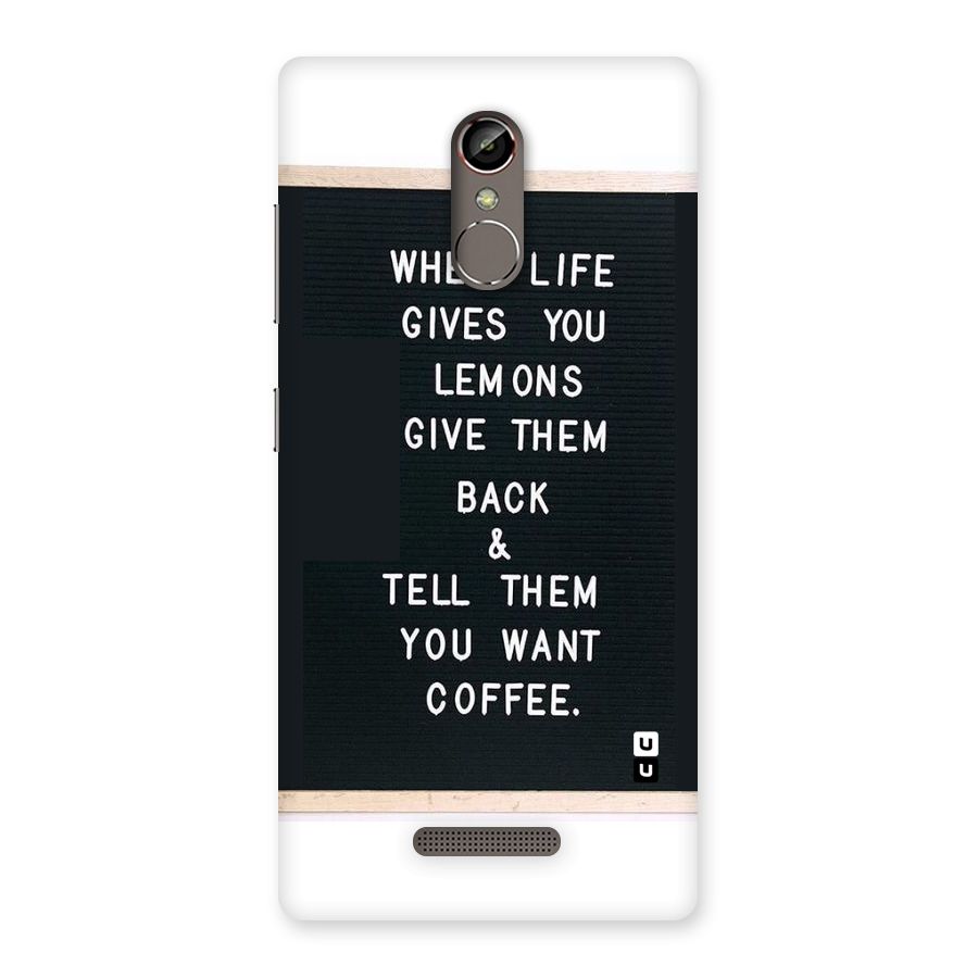 No Lemon Only Coffee Back Case for Gionee S6s