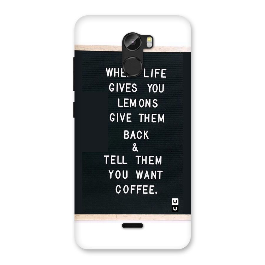 No Lemon Only Coffee Back Case for Gionee X1