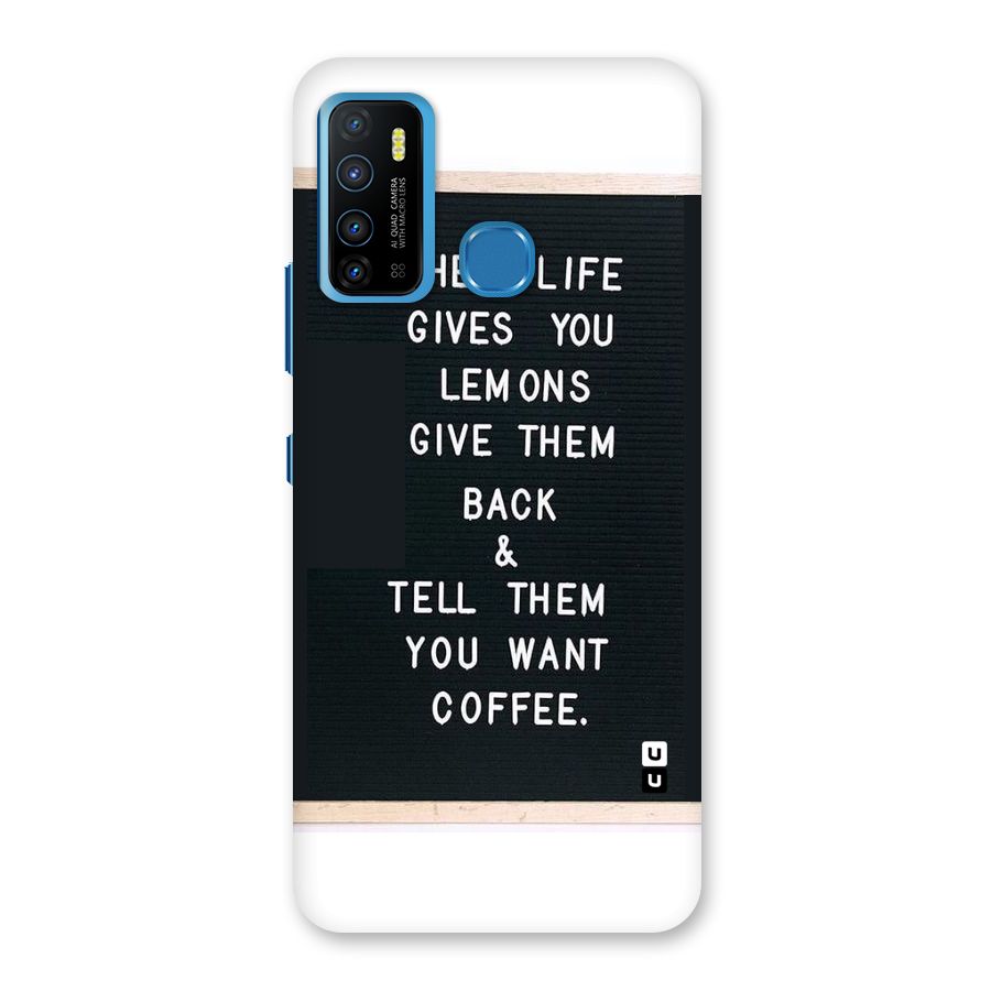 No Lemon Only Coffee Back Case for Infinix Hot 9