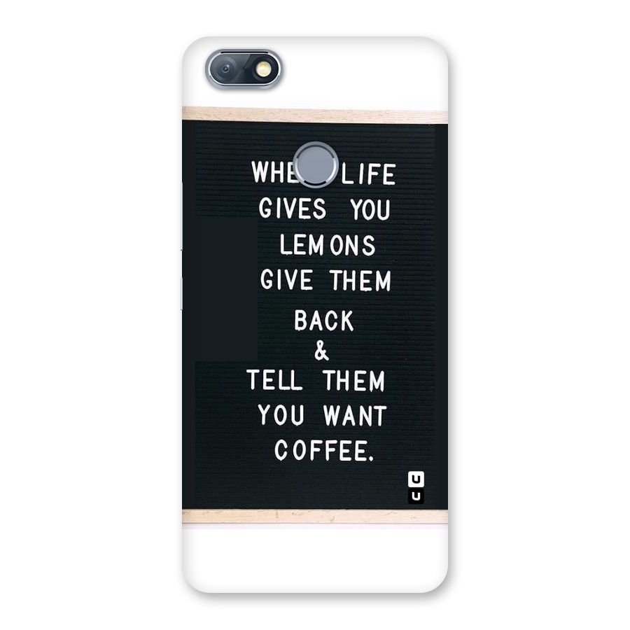 No Lemon Only Coffee Back Case for Infinix Note 5