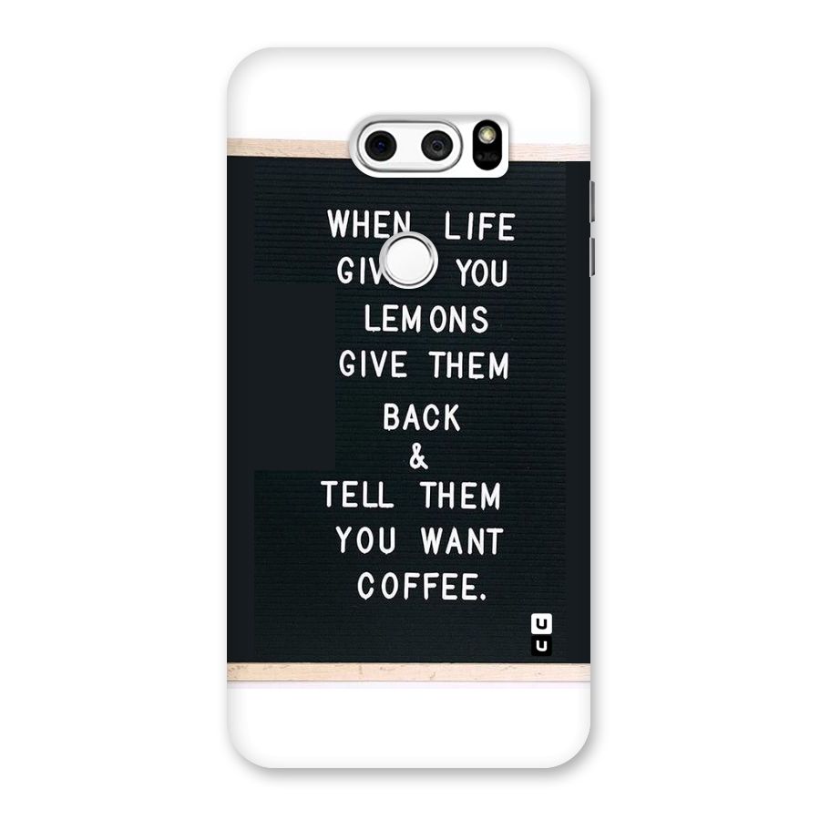 No Lemon Only Coffee Back Case for LG V30
