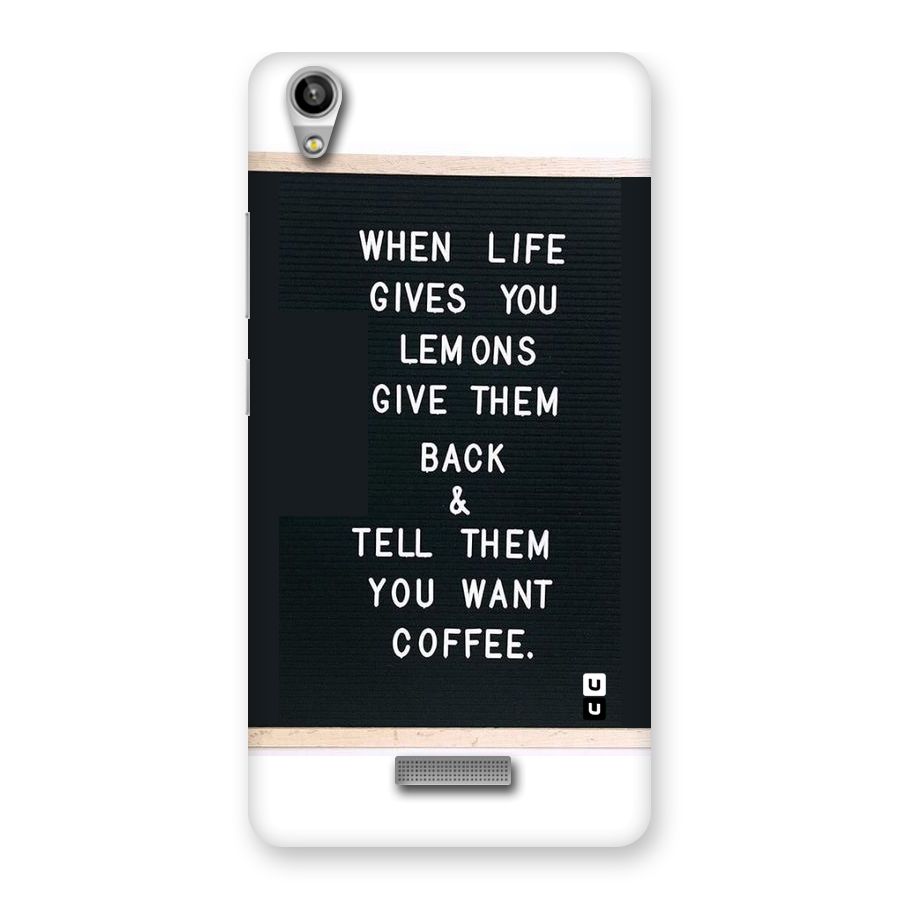 No Lemon Only Coffee Back Case for Lava-Pixel-V1