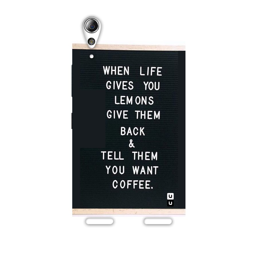 No Lemon Only Coffee Back Case for Lenovo A6000 Plus
