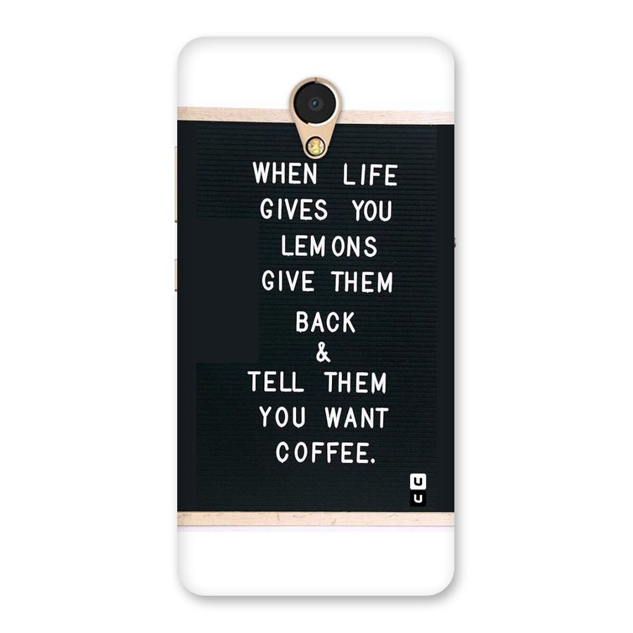 No Lemon Only Coffee Back Case for Lenovo P2