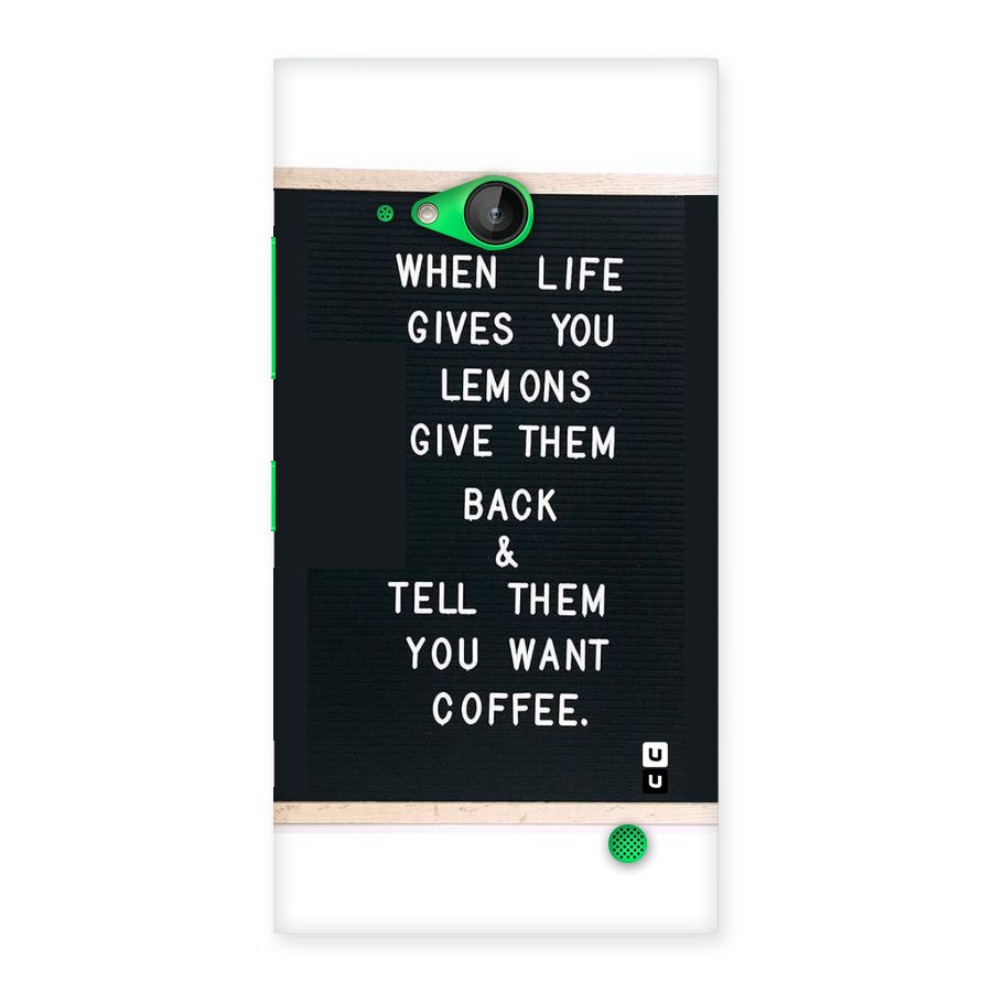No Lemon Only Coffee Back Case for Lumia 730