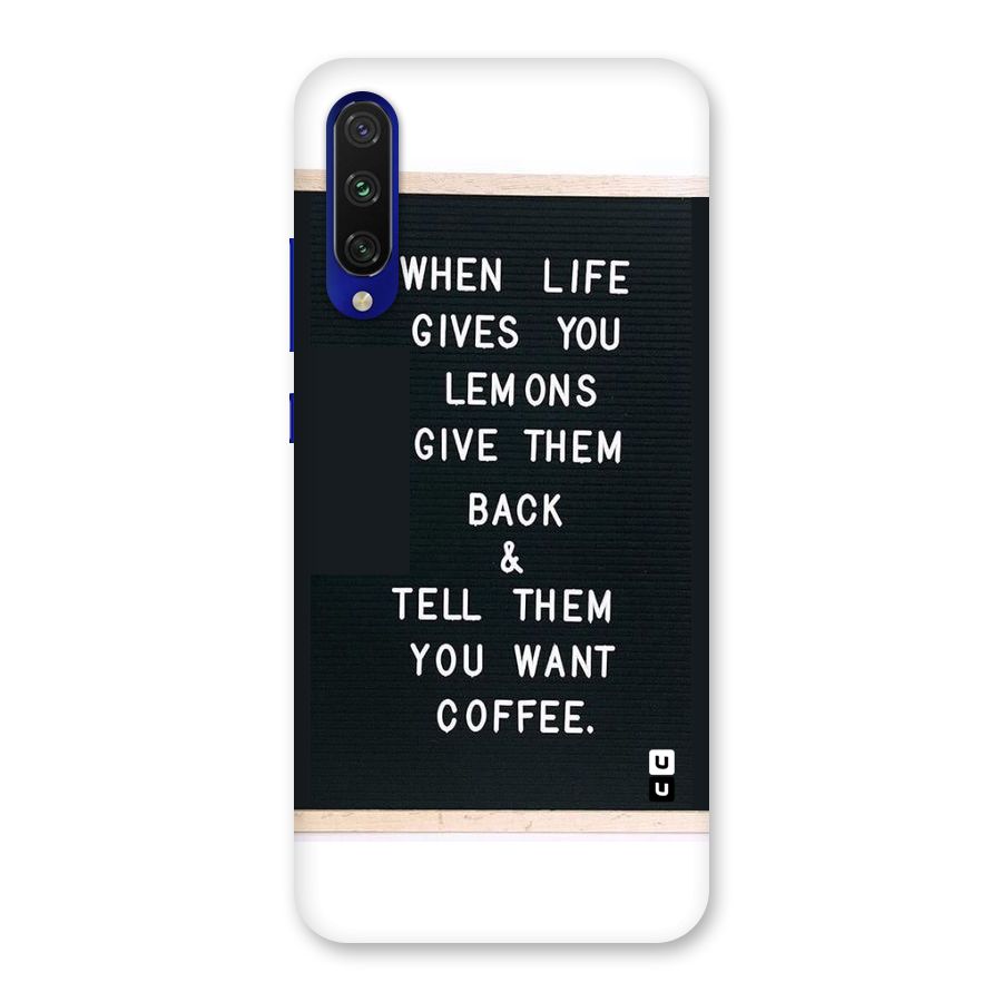 No Lemon Only Coffee Back Case for Mi A3