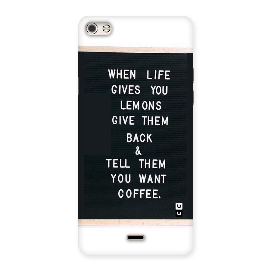 No Lemon Only Coffee Back Case for Micromax Canvas Silver 5