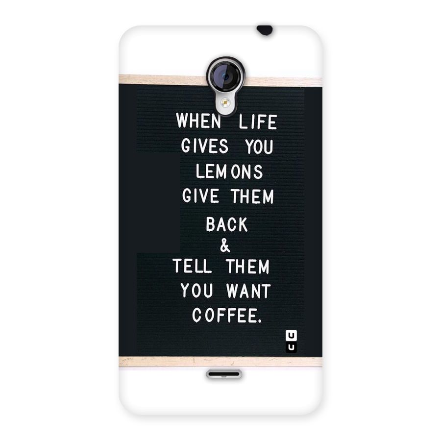 No Lemon Only Coffee Back Case for Micromax Unite 2 A106
