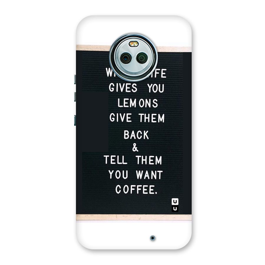 No Lemon Only Coffee Back Case for Moto X4