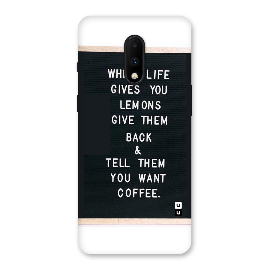 No Lemon Only Coffee Back Case for OnePlus 7