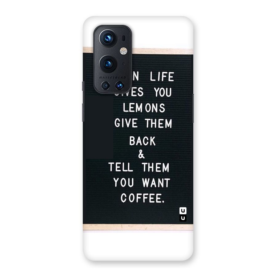 No Lemon Only Coffee Back Case for OnePlus 9 Pro