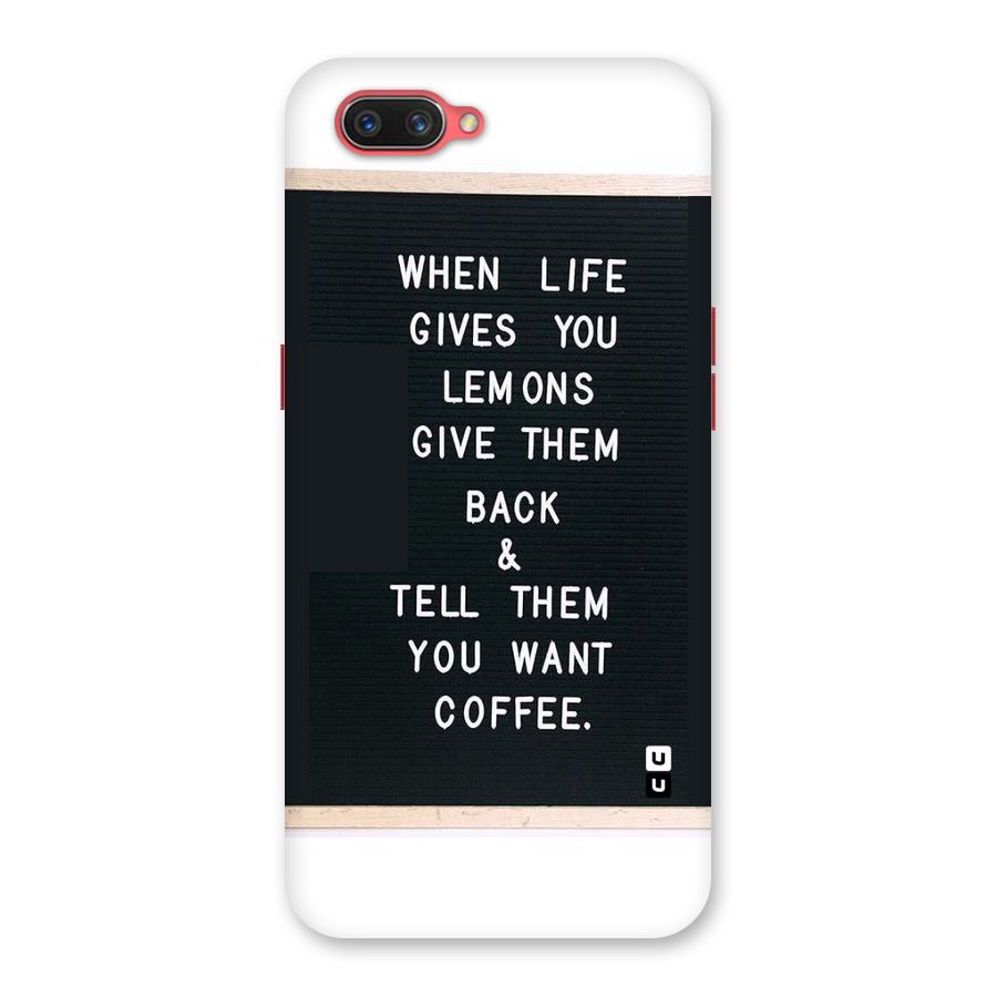 No Lemon Only Coffee Back Case for Oppo A3s