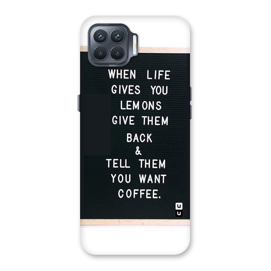 No Lemon Only Coffee Back Case for Oppo F17 Pro