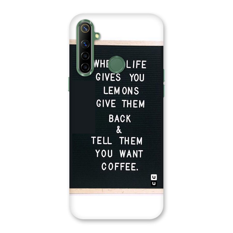 No Lemon Only Coffee Back Case for Realme Narzo 10