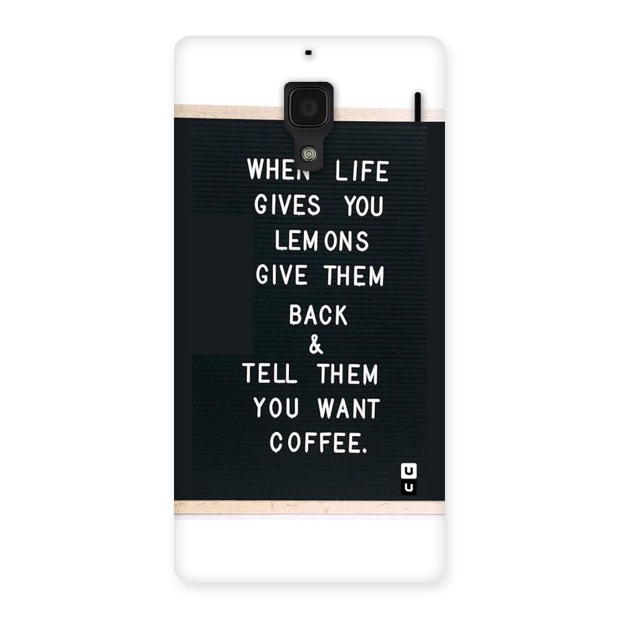 No Lemon Only Coffee Back Case for Redmi 1S