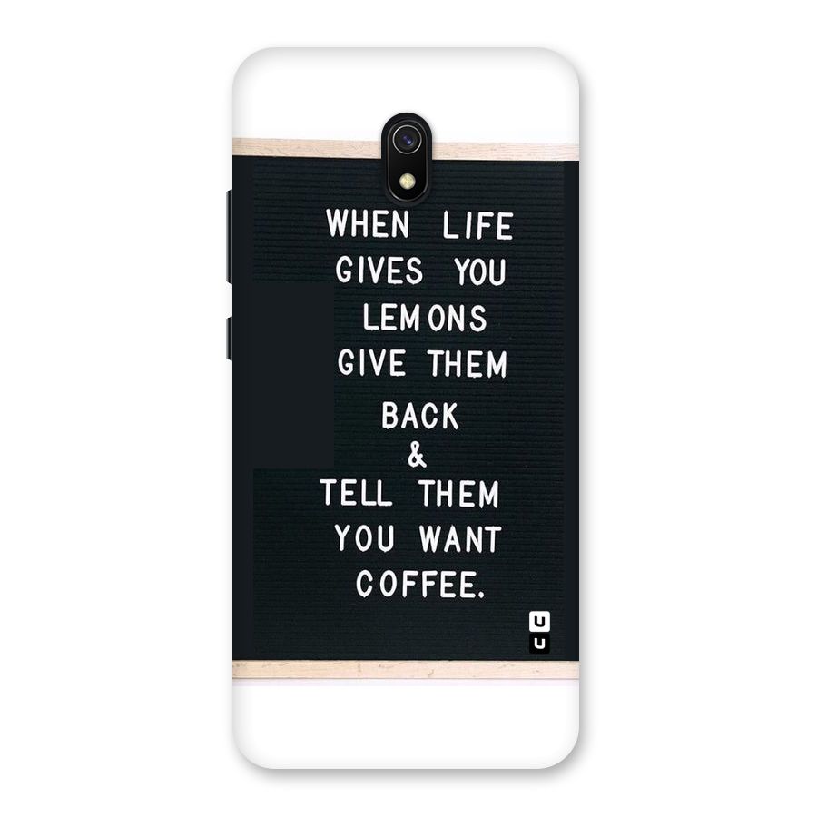 No Lemon Only Coffee Back Case for Redmi 8A