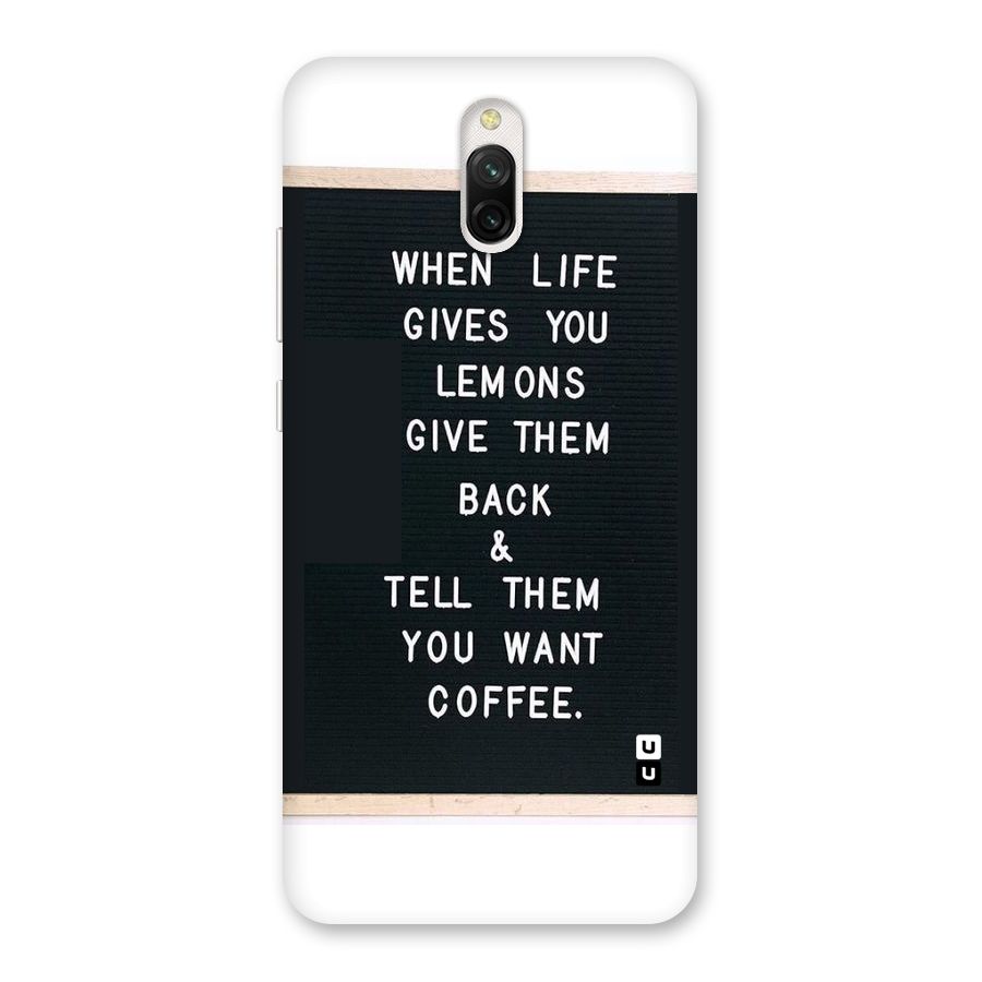 No Lemon Only Coffee Back Case for Redmi 8A Dual