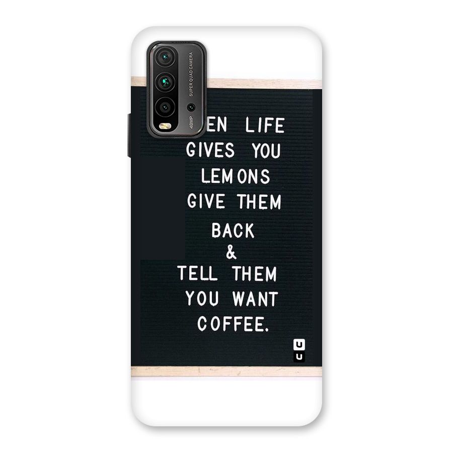 No Lemon Only Coffee Back Case for Redmi 9 Power