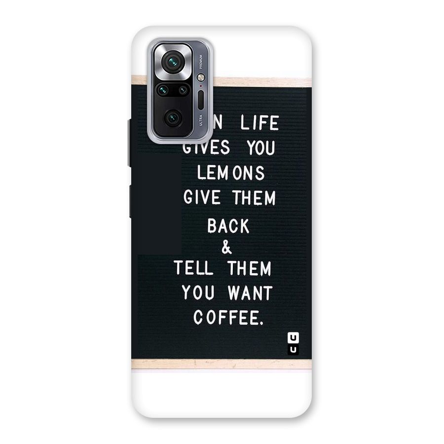 No Lemon Only Coffee Back Case for Redmi Note 10 Pro