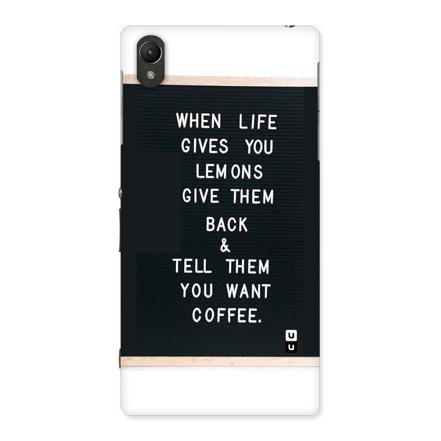 No Lemon Only Coffee Back Case for Sony Xperia Z1
