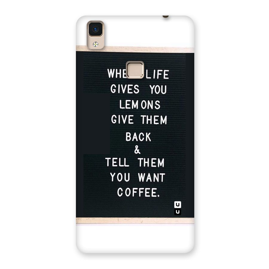 No Lemon Only Coffee Back Case for V3 Max