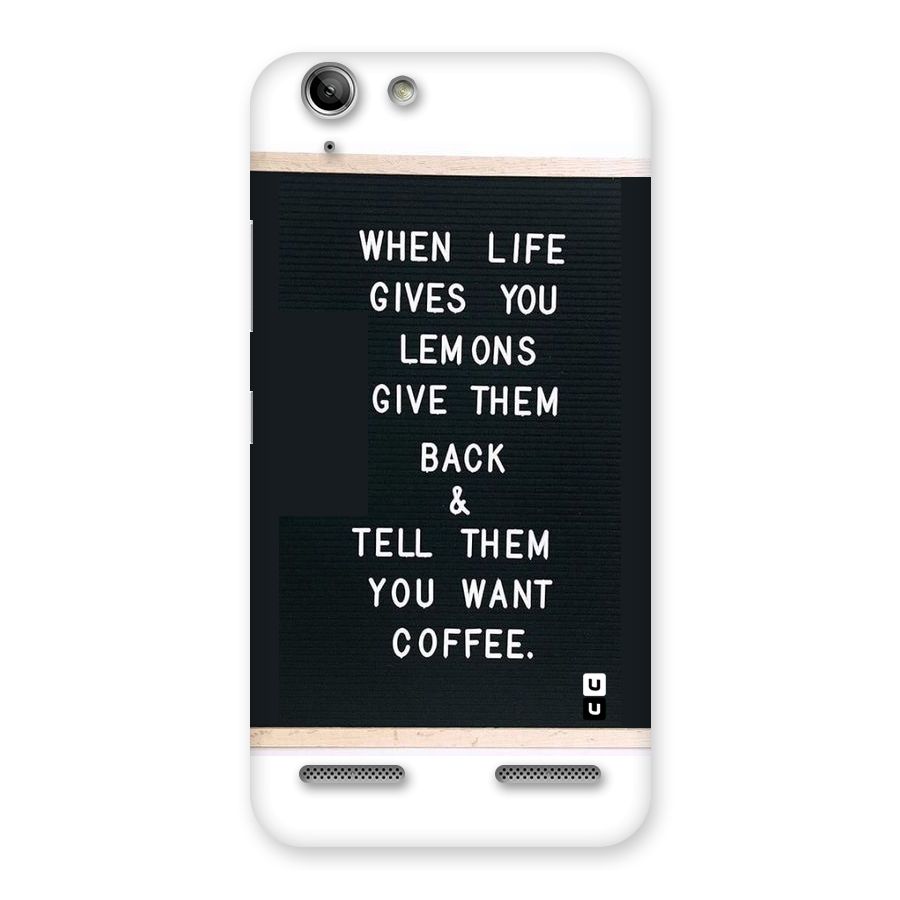 No Lemon Only Coffee Back Case for Vibe K5 Plus