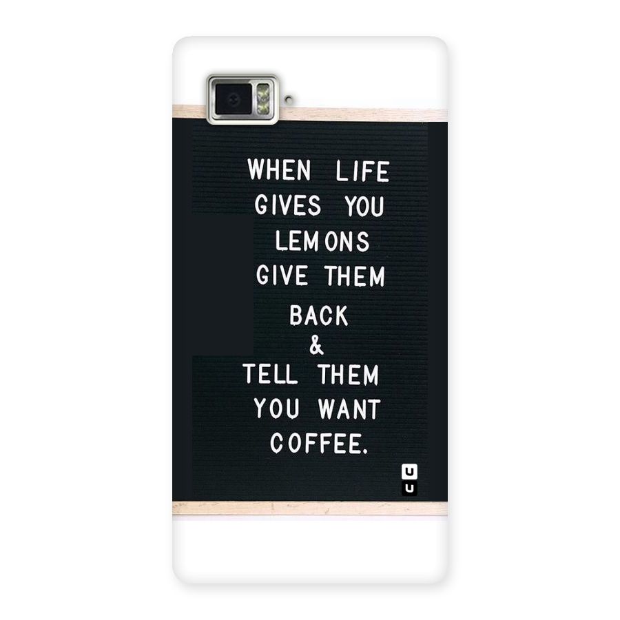 No Lemon Only Coffee Back Case for Vibe Z2 Pro K920