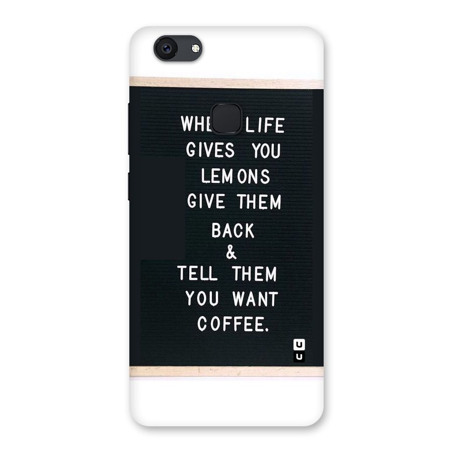 No Lemon Only Coffee Back Case for Vivo V7 Plus