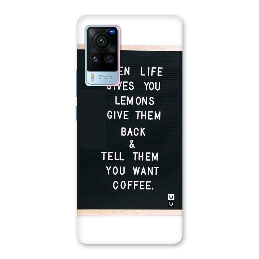 No Lemon Only Coffee Back Case for Vivo X60 Pro