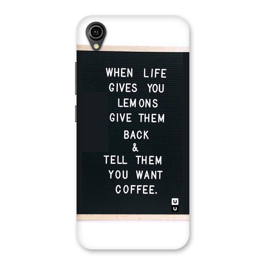No Lemon Only Coffee Back Case for Vivo Y90