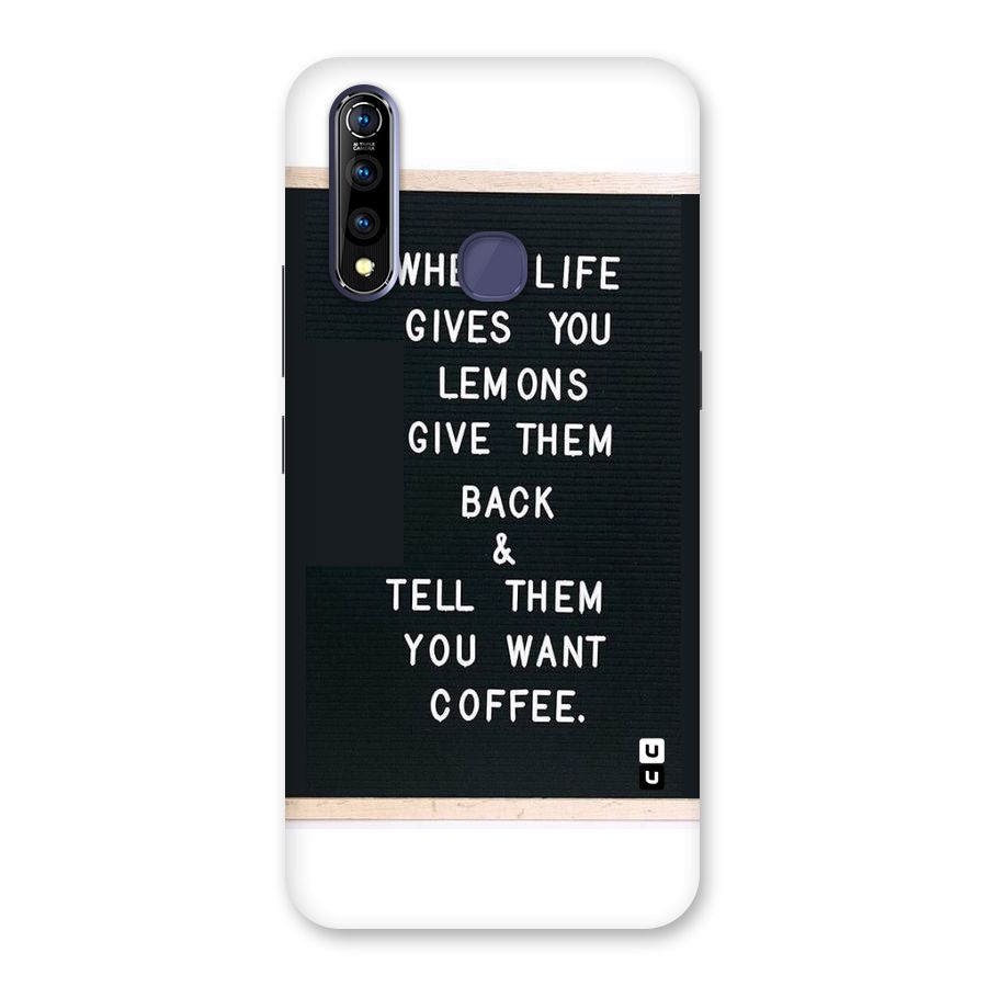 No Lemon Only Coffee Back Case for Vivo Z1 Pro