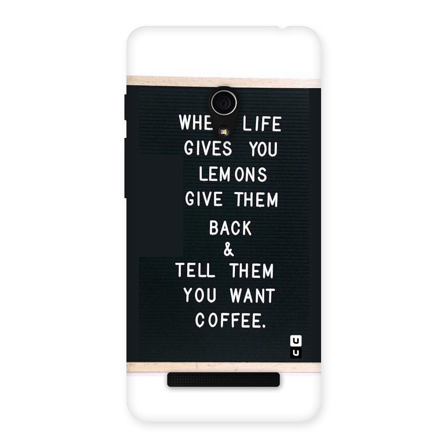 No Lemon Only Coffee Back Case for Zenfone 5