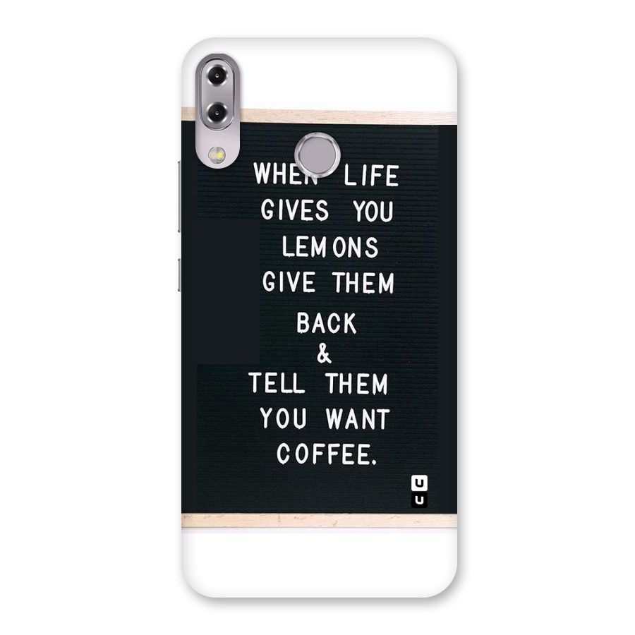 No Lemon Only Coffee Back Case for Zenfone 5Z