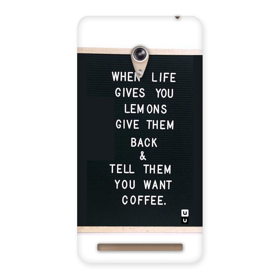 No Lemon Only Coffee Back Case for Zenfone 6