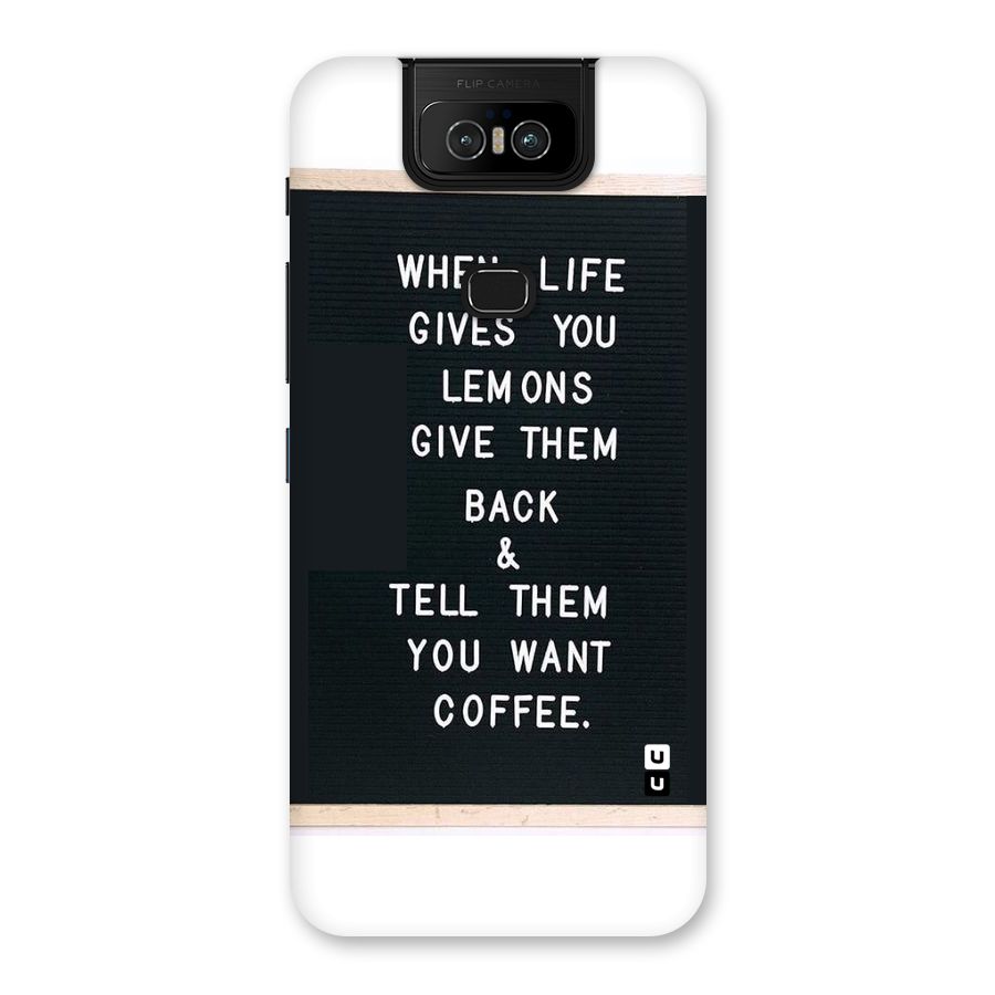 No Lemon Only Coffee Back Case for Zenfone 6z