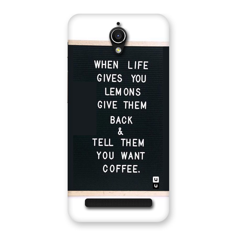 No Lemon Only Coffee Back Case for Zenfone Go