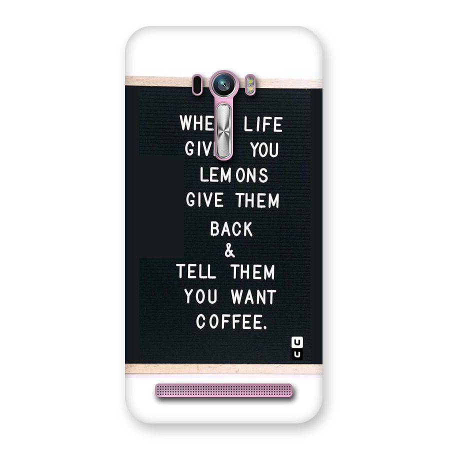 No Lemon Only Coffee Back Case for Zenfone Selfie