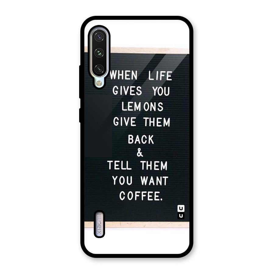 No Lemon Only Coffee Glass Back Case for Mi A3